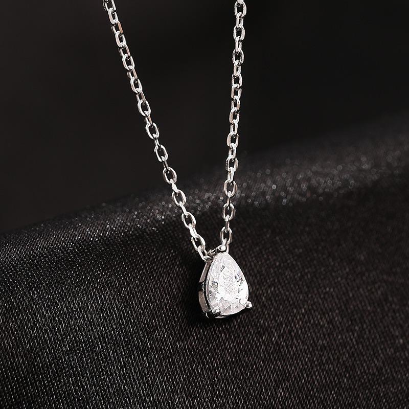 

Ожерелье с подвеской в виде капли воды Banyan Tree S925 в минималистичном стиле для женщин — легкий, роскошный, универсальный аксессуар NS970 белого золота