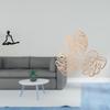 Creative Abstract Thinker Statue And Palm Leaves Wood Wall Decor Unique Decorative Figurine for