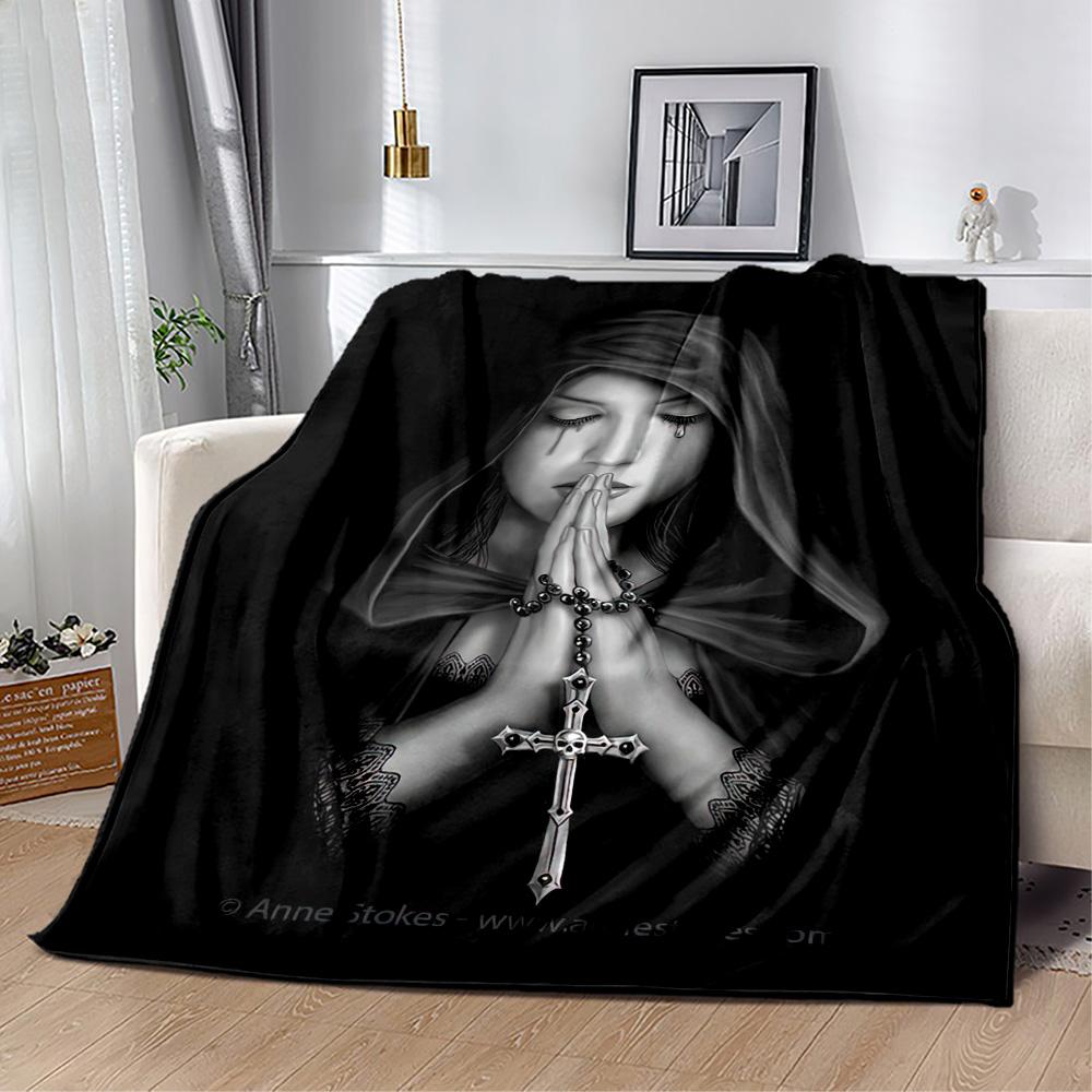 Gothic Style Blanket Soft & Cozy Great for Bedding Picnics Livingroom Four Seasons Multipurpose Digital Print Birthday Christmas Gift Blanket