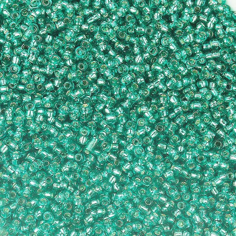 10/50g Czech Glass Seed Beads Inner Silver Loose Spacer Rice Beads For Jewelry Making Colorful Round Bead DIY Earrings Bracelet