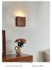 Mid-Century Solid Walnut Wall Lamp: Full Spectrum Eye Protection for Bedroom or Stairway