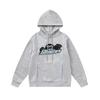 Foreign trade new rainbow color matching letter embroidery velvet loose hooded sweater casual trousers set men and women the same style