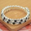 Squisito Bracciale da Sposa con Strass Esagerati per Esibizione sul Palco