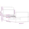 Bed Frame Without Mattress 75 X 190 Cm Sonoma Oak Wood Based Material