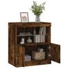 Sideboard with LED Lights Smoked Oak 60 x 37 x 67 cm