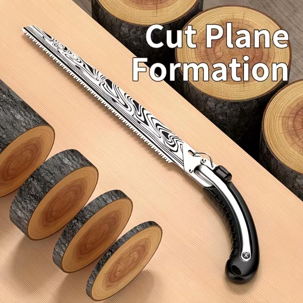 

Household Woodworking Band Saw Damascus Steel Hand Saw for Garden Logging 350mm