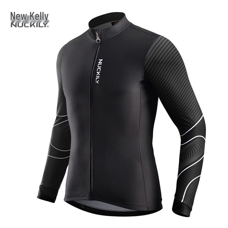 Nuckily Men's Fleece Cycling Suit - Long Sleeve Winter Set for Warmth and Cold Protection