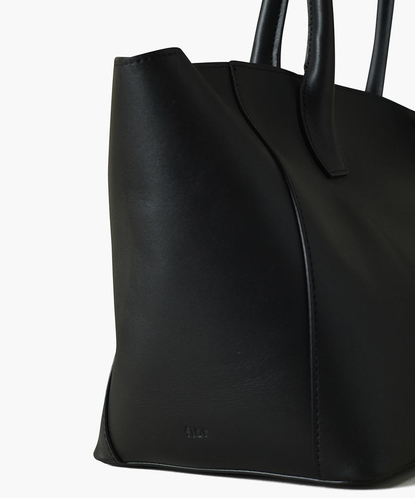 Flor Mag Leather Tote Bag Black