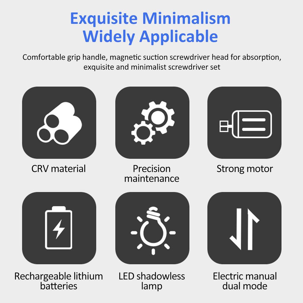 Lithium Electric Screwdriver, Small Portable Cordless Power Screwdriver Set, 152 in 1 Precision Screwdriver Set, Mini
