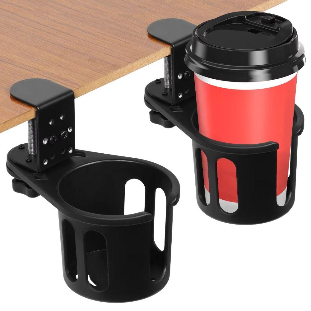 Non Slip Desk Mug Bracket 360 Degree Rotating Table Cup Holder Drinks Cup Holder Desk Table Edge