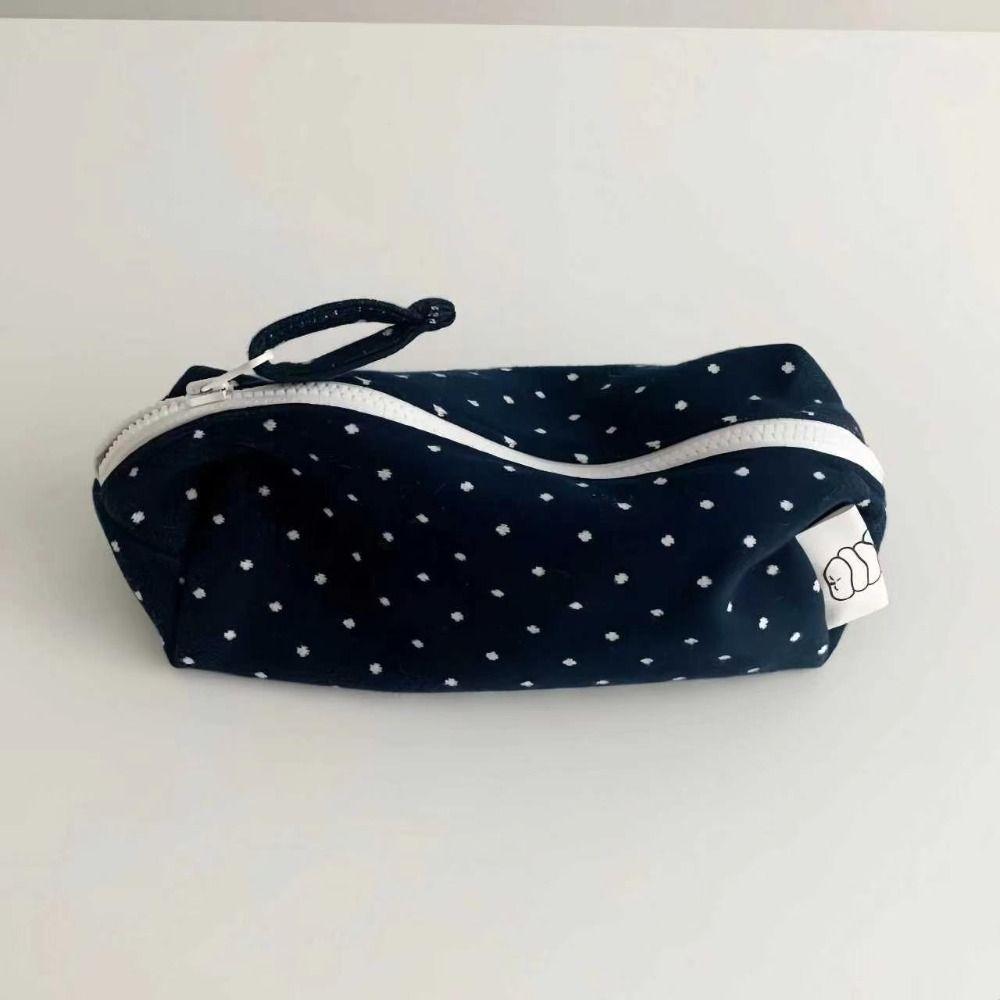Süßes Federmäppchen Polka Dot Reißverschluss Schreibwarentasche Stifteaufbewahrungstasche Schulbüromaterial