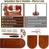 Generic Yarn Holder for Crocheting Wooden Yarn Rack Stand with Slots Yarn Storage Organizer Knitting & Crochet Supplies Horizontal Yarn Spinner