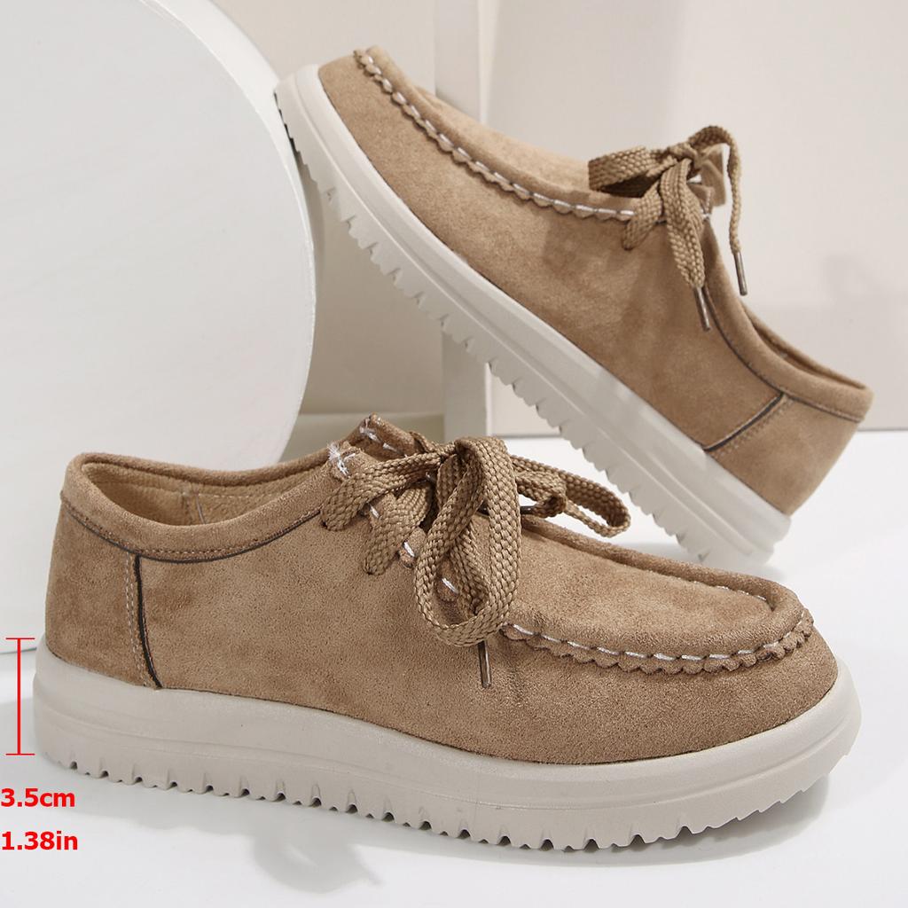 Fashion Round Toe Women's Shoes Platform Female Footwear British Style Loafers With Fur Casual Sneaker Autumn Clogs Summer Retro Comfort