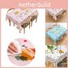 Tablecloth Waterproof Simple Cute Cartoon Plastic Oilproof Home Dining Decor