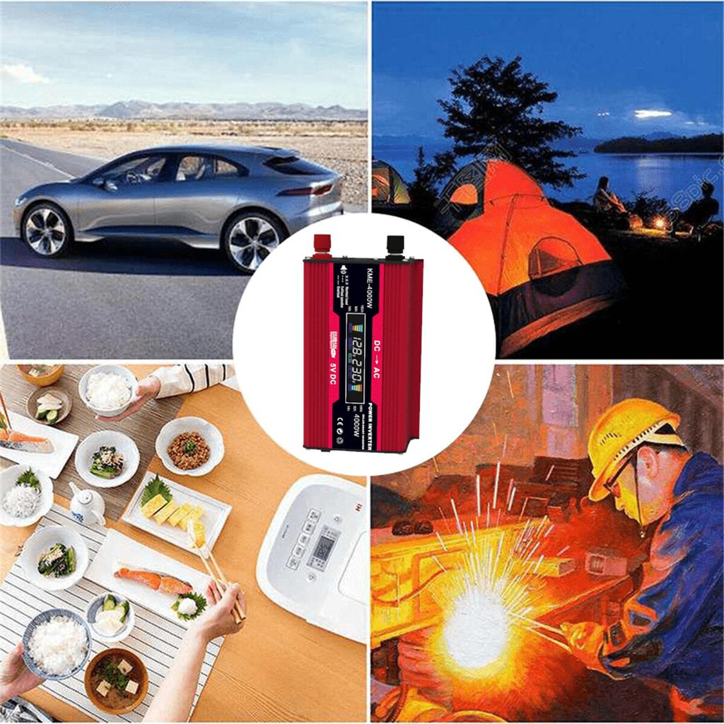 Peak Power Modifisert Sine Wave Inverter LED Display 300W Nominell Power Inverter DC 12V til AC