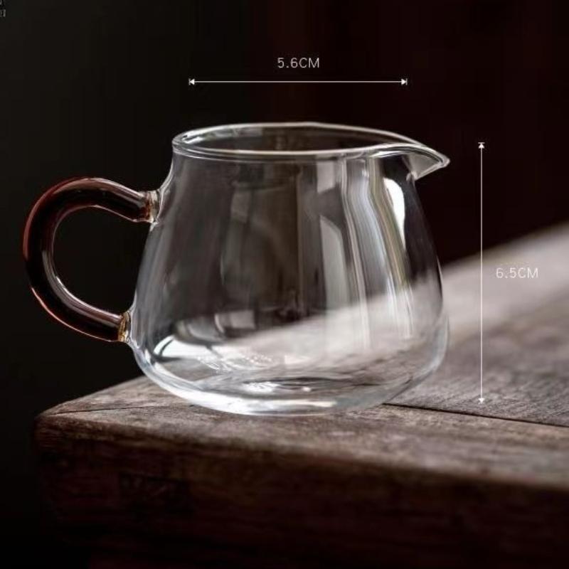 200ml Heat Resistant Glass Fair Cup Household Pourer Glass Creamer Pot Coffee Tea Glass Dispenser Chahai Kungfu Tea Set Accessor