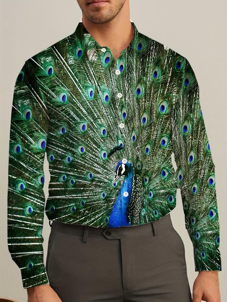 Men's Novelty Button-down Collar Shirt