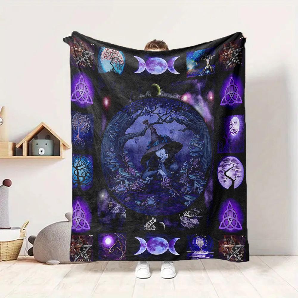 Witchcraft Flannel Blanket Throw Blanket Soft Warm Sofa Bed Camping Car Home Decor Unique Christmas Gift C930382