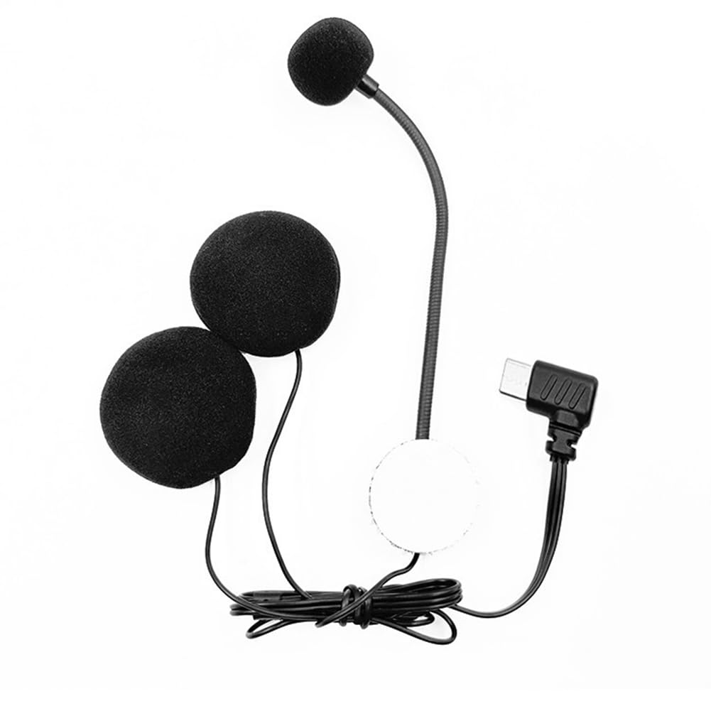 Roisin Motorcycle Type-C Earphone Microphone Speaker for Half Helmet