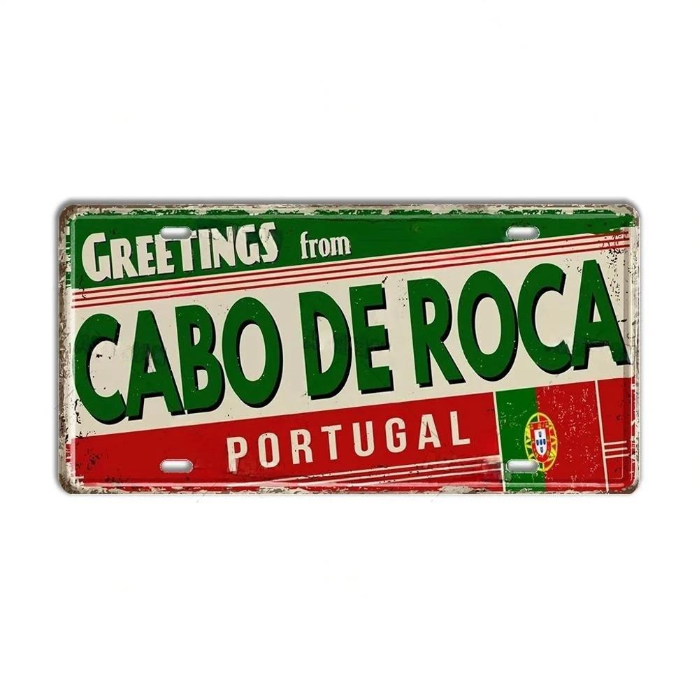 Placa de metal Turquia Portugal Placa de licença Portugal Marco Cidade Estado Placa decorativa Garagem Clube Caverna do homem Bar Pub Decoração de parede