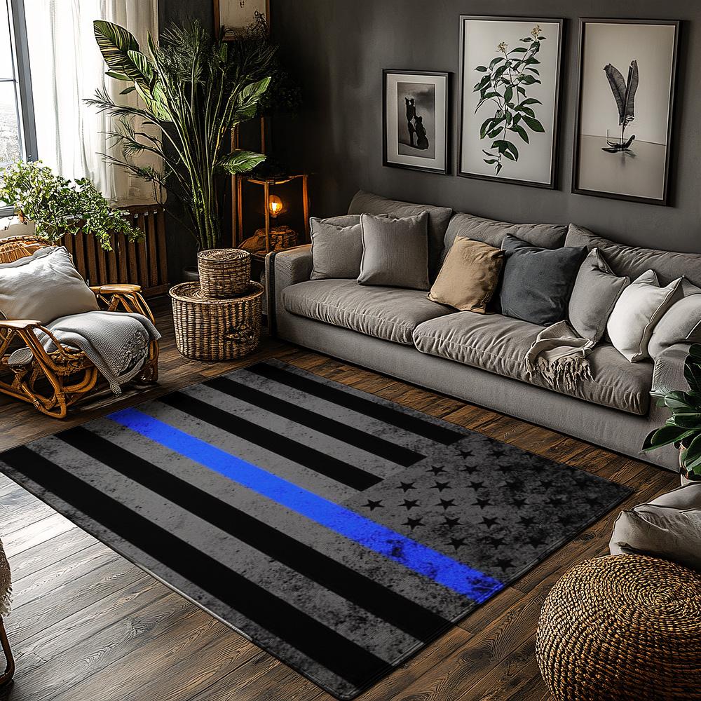 

Midnight Star Trail Rug, Navy Blue Gray Carpet with Celestial Design, Soft Non-Slip Sofa Mat for Cozy Living Room Decor 50x80cm
