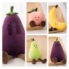 Adorable Fruit Party Plushies For Kids- Banana, Eggplant, Peach, And Pear Options!
