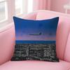 Hiroshi Nagai Fashion Cushion Cover Natural Linen Pillow Case DoubleSided Print Decorative Sofa Pillowcase Home Decor Gift