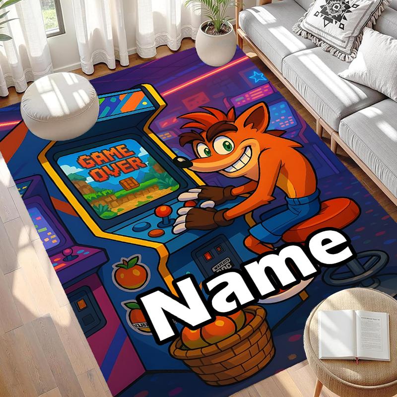 Custom Name Personalized PAC Print Carpet, Versatile Home Decor Rug, for Playroom, Apartment, Balcony, Entryway, Hallway Gift