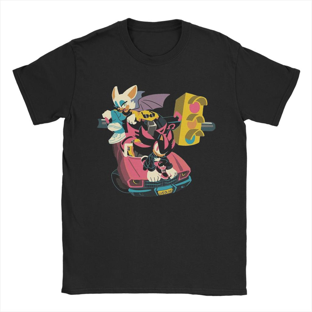 Shadow The Hedgehog T Shirts Men Pure Cotton Humorous TShirt Crew Neck Tee Shirt Short Sleeve Clothing 6XL