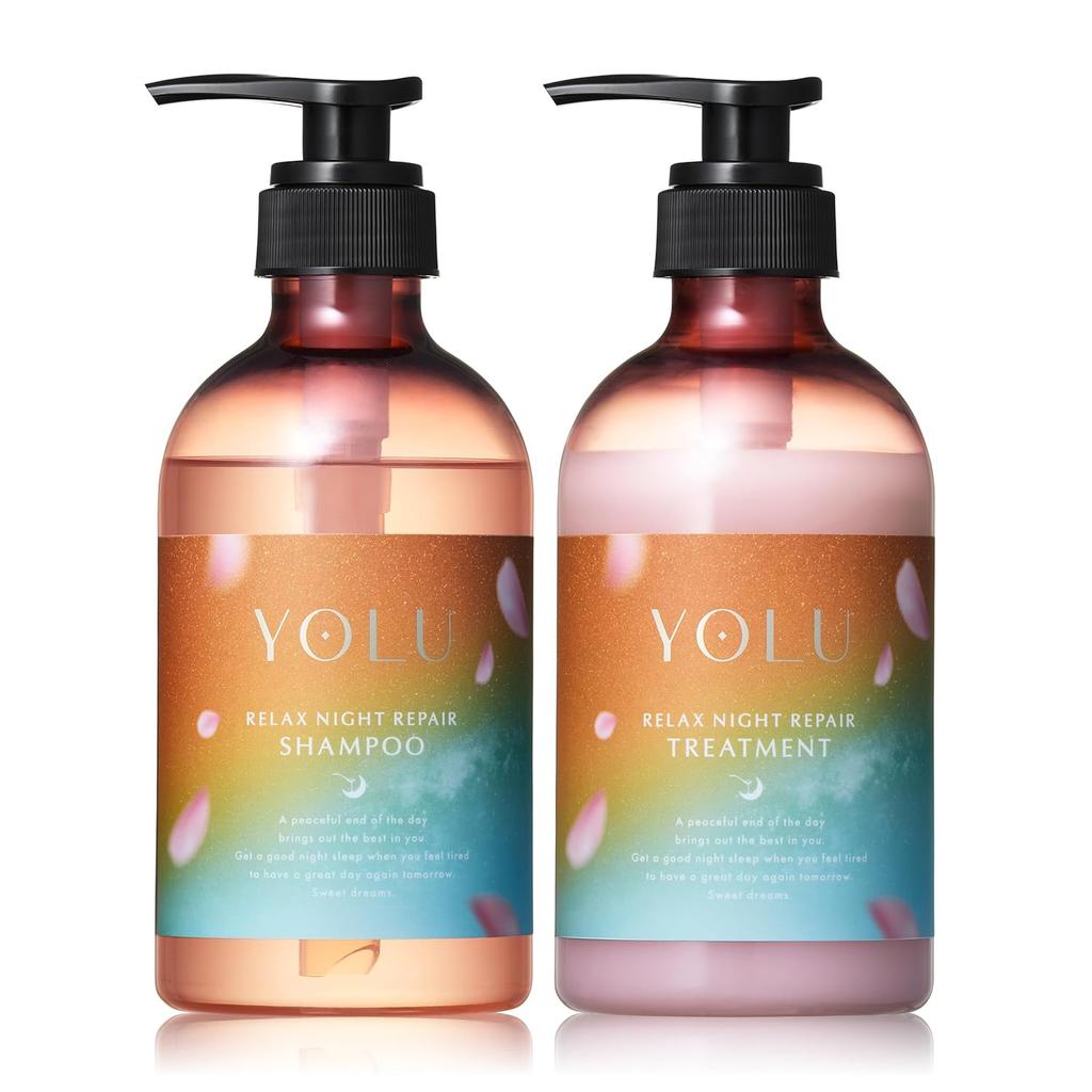 YOLU Yoru Treats Spring Relax Night Repair Shampoo Treatment Set Nighttime Beauty Dryness Moisture Damage Care