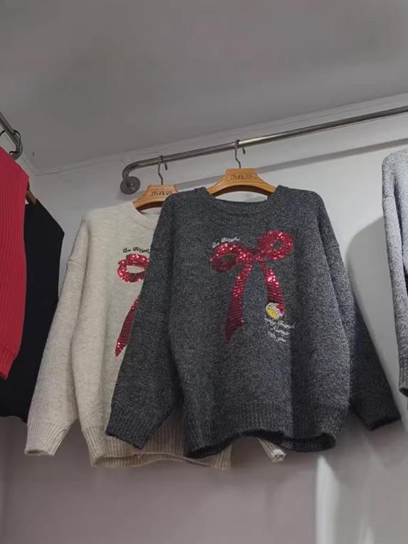 2025 Winter Women's Red Christmas Pullover Sweater: Stylish, Warm, and Thick Knitwear Top