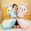 130cm Cute Rabbit Throw Pillow Big Super Soft Pink Rabbit Doll Bed Sleeping Rag Doll Children's Doll Birthday Gift