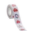 1 Roll Label Sticker Self-adhesive Strong Stickiness Thank You Heart Pattern Sticker Snowflake Label for Valentine's Day