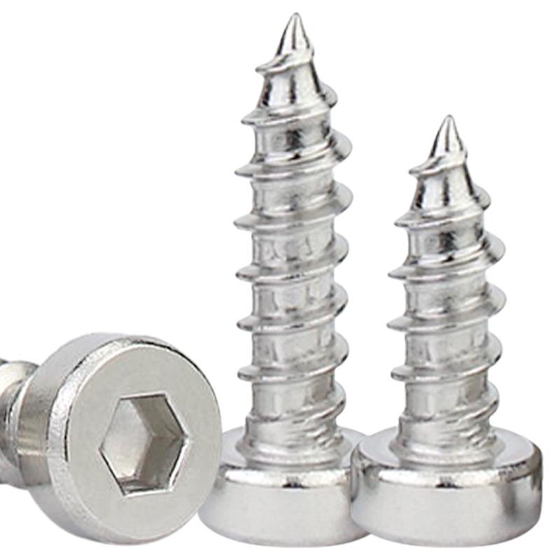 201 Stainless Steel Hexagonal Self-Tapping Screw with Low Cylindrical Head - M2/M3/M4/M5