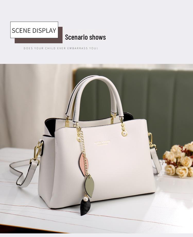 Women's Summer 2025 Luxury Soft Leather Crossbody Shoulder Bag - Elegant High-End Handbag for Moms