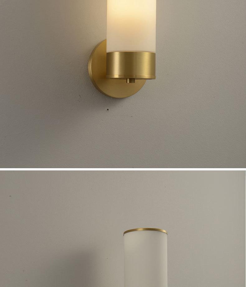 Nordic Luxury All-Copper Wall Lamp for Hotel, Clubhouse, Study, Showroom, and Bedroom.