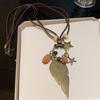 Tassel Ethnic Style Wooden Necklace Wood Bohemian Style Necklace Sweet Long Sweater Chain  Gift