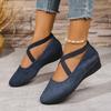 Spring New Pointed Women's Shoes Large Size Shallow Mouth Bevel Heel Single Shoes Women's Doudou Shoes Sports and Leisure Shoes Women