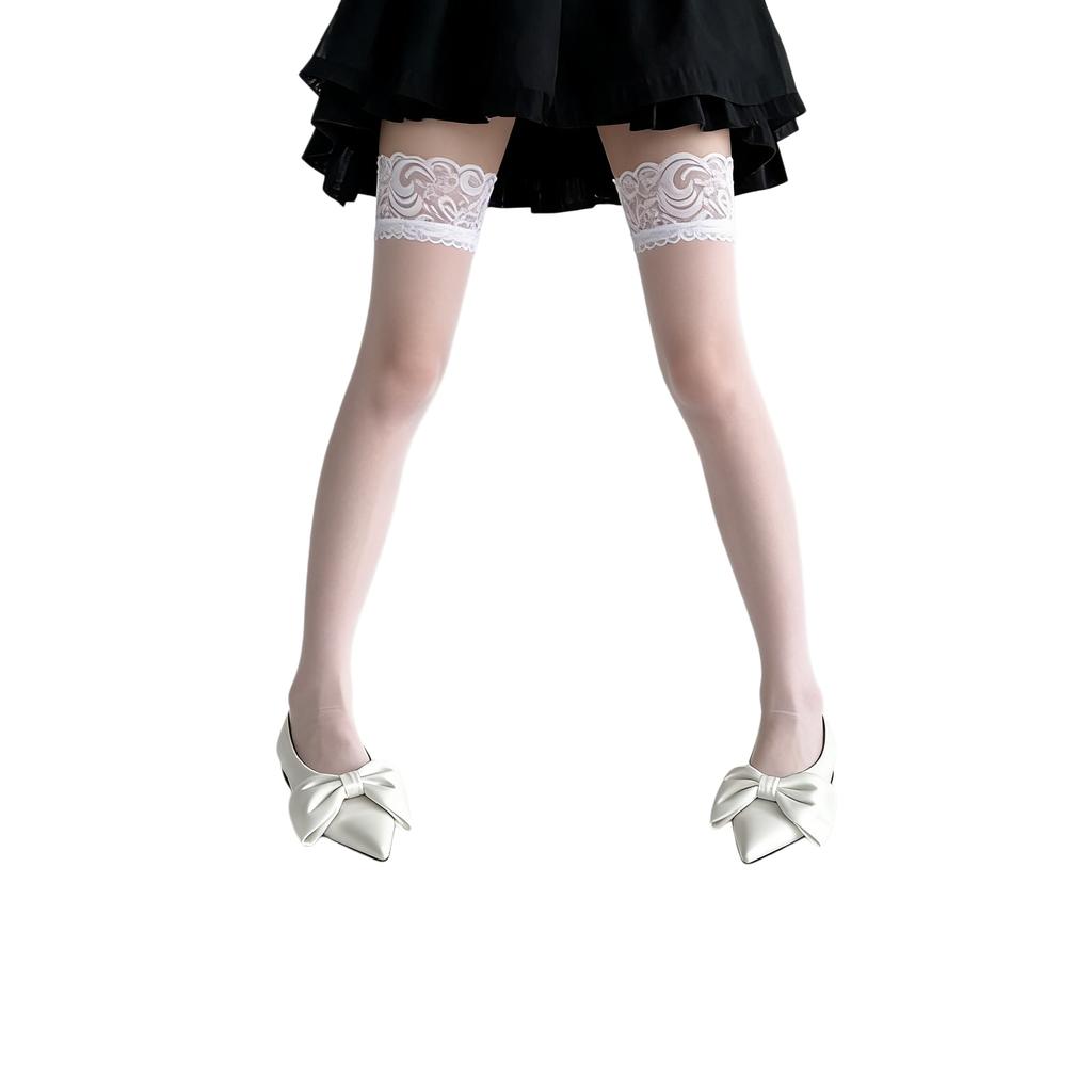 2026New Plus Size Women's Stockings Top Over The Knee Lace Breathable