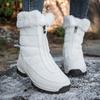 35–42 Damen-High-Top-Baumwollschuhe, große, rutschfeste, wasserdichte Damen-Schneestiefel für den Außenbereich