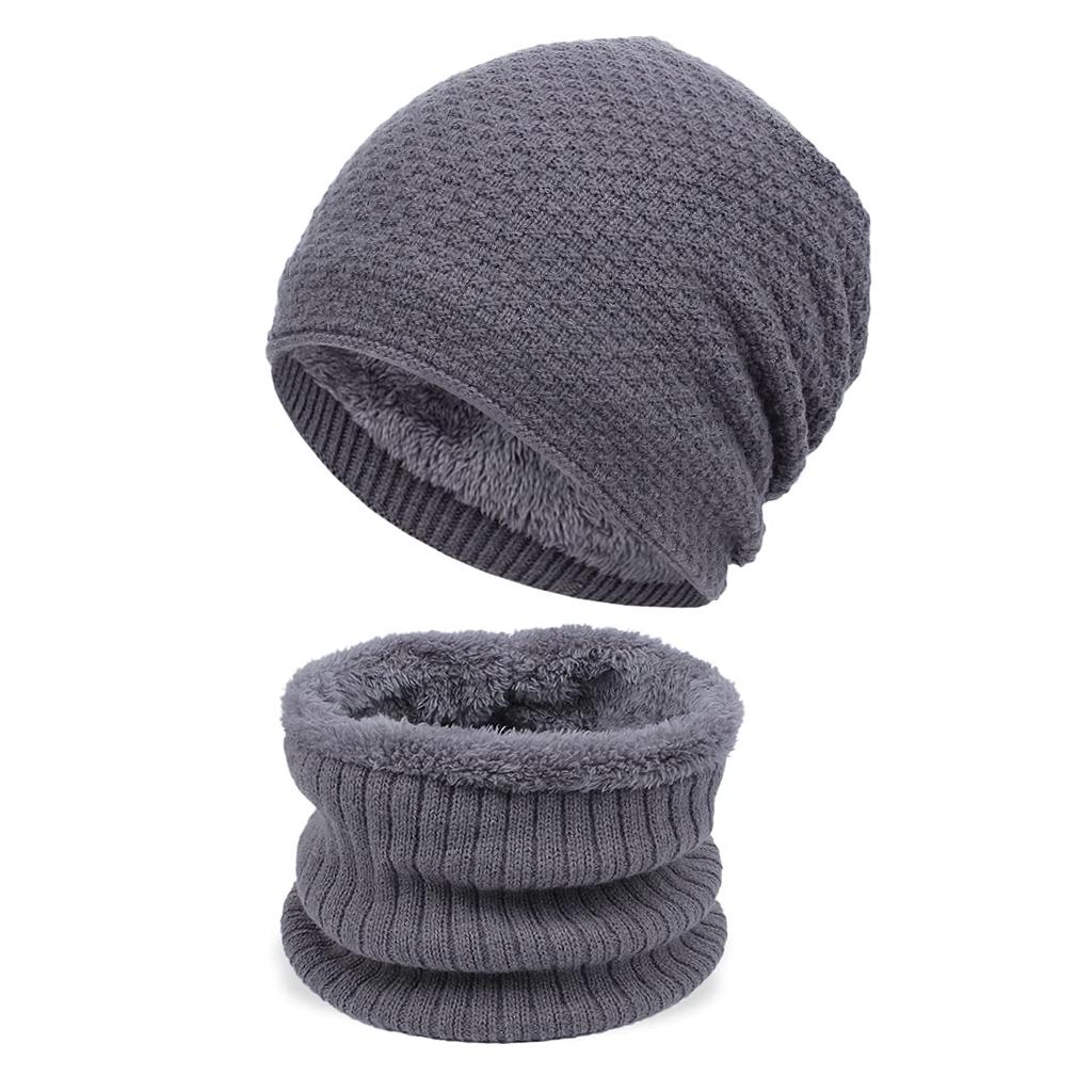 Geyanuo Knit Neck and Cap Set for and and Perfect for and Other Outdoor Men and Women Hat, Warmer, Winter, Brushed-Lined, Warm, Warm, Soft, Fluffy,