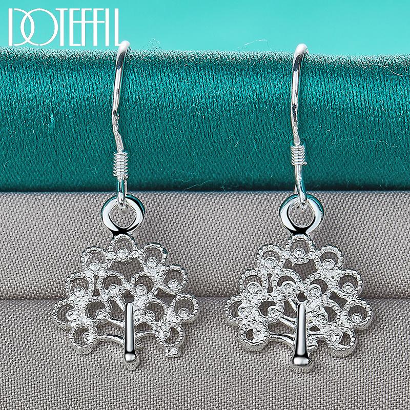 Fashion Tree Earrings 925 Sterling Silver Gift Romantic Jewelry