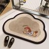 Cartoon Bathroom Mat: Non-Slip, Water-Absorbing Diatom Mud Mat for Toilet and Washbasin.
