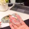 Przezroczysta Silikonowa Gąbeczka do Makijażu Jelly - Podwójnego Zastosowania do Balsamu do Ciała i Kremu BB, Na Mokro i Na Sucho, Niechłonący Design