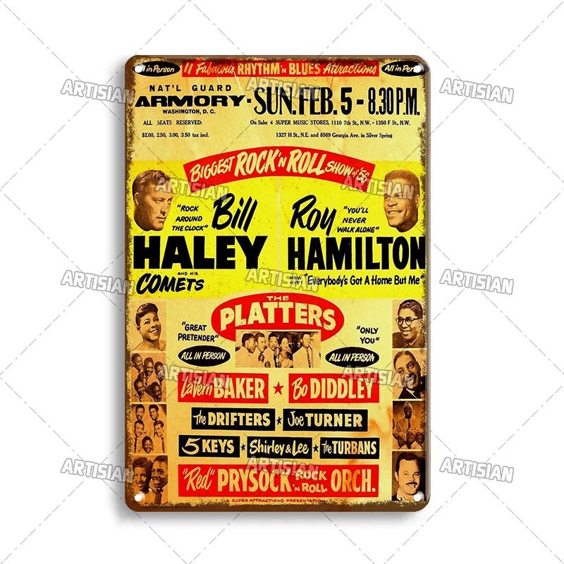 Aged Metal Poster Music Decorative Plate Classic Metal Plaque Rock Wall Plate Bar Garage Cafe Wall Industrial Decor Metal Signs