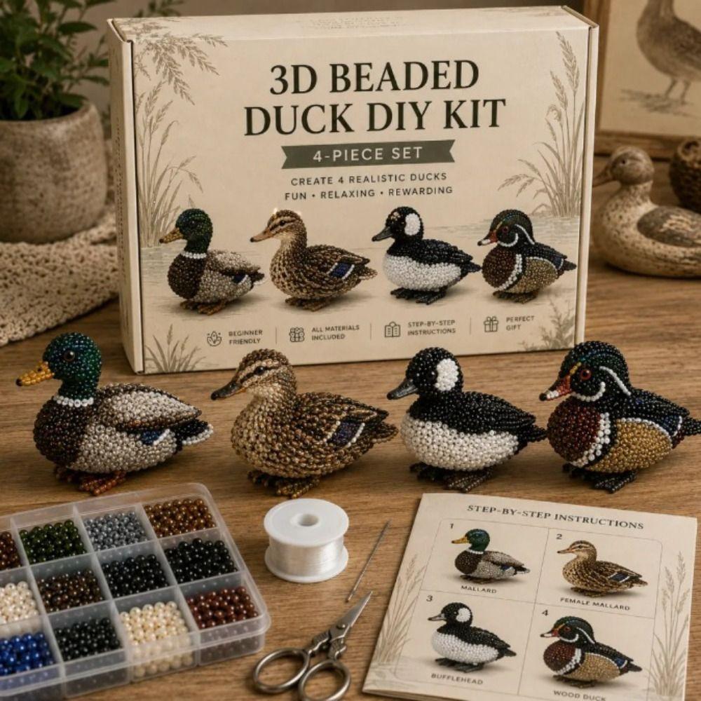 Kunststoffperlen 3D Perlen Tier DIY-Set Anfängerfreundlich Handgemachtes Bastelset Kinder Erwachsene