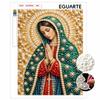 DIY Pearl and Diamond Painting Kit. Suitable for Beginners. Virgin Mary Religious Home Wall Decoration. Handmade Gift.