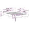 VidaXL Cadre de lit sans matelas chêne sonoma 140x190 cm, meuble de chambre à coucher, sommier, lit double, lit, châlit, lit 861059