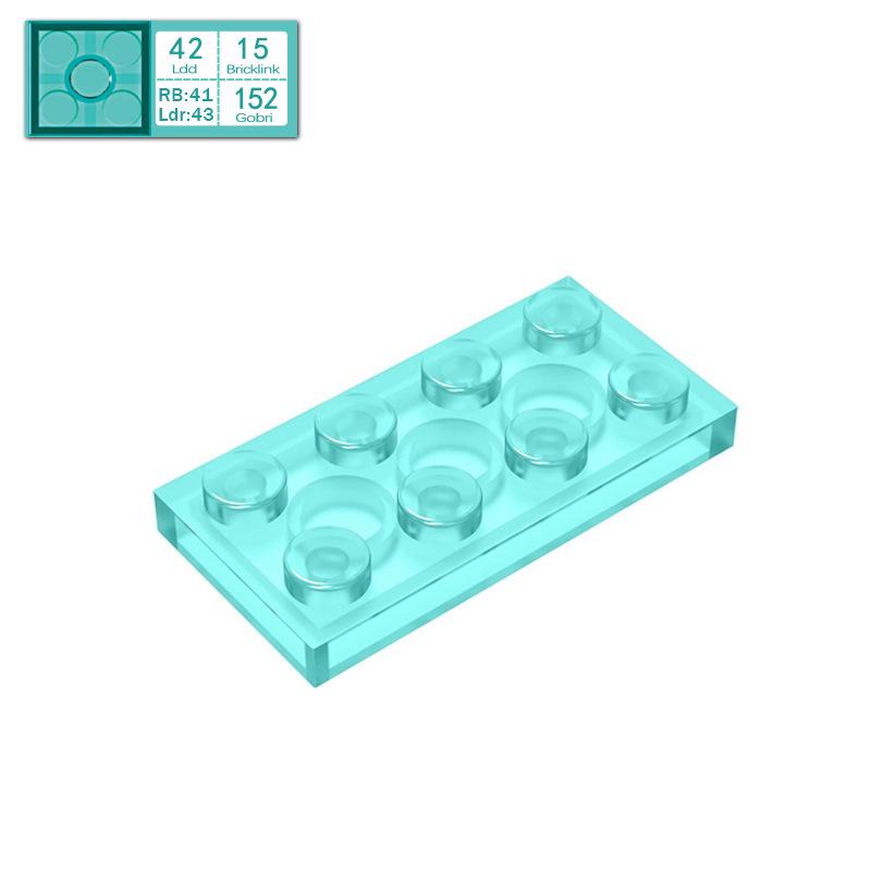 BRICKE 2x4 Compatible Building Plates for LEGO 3020 MOC Parts - Small Thin Bricks