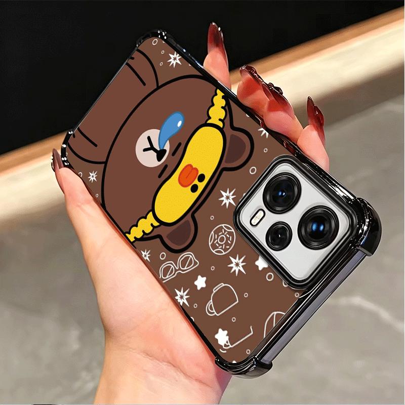 Cartoon Bear B-Browns C-Conys Soft Phone Case For Xiaomi Poco X7 X8 Pro Max X6 X5 X3 F8 Ultra F7 M8 M7 M5S Redmi 15C 15A 15 14C